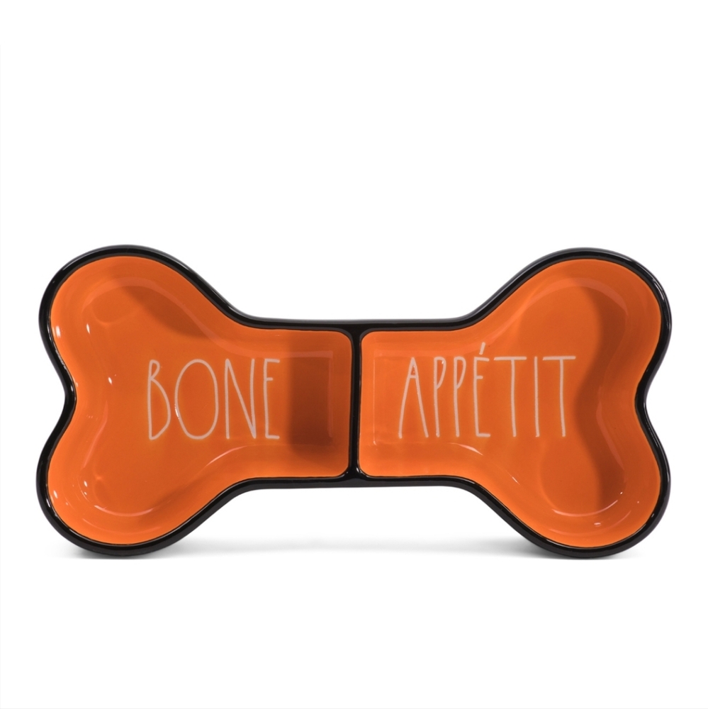 Dog dish DOUBLE so cute RAE DUNN artisan collection DOUBLE SIDES